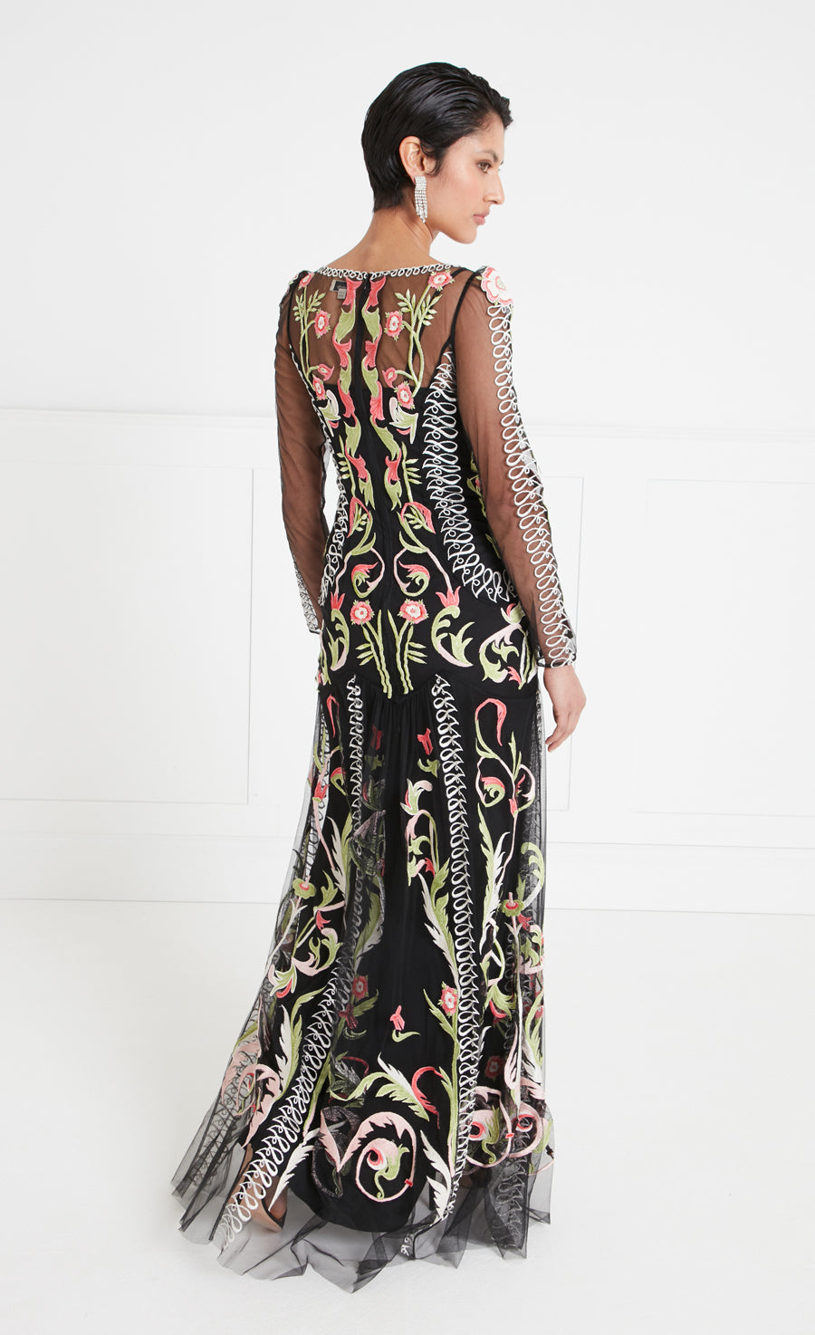 Alessia Sleeved Dress - Black