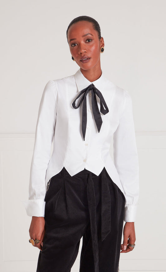 June Tail Shirt - White